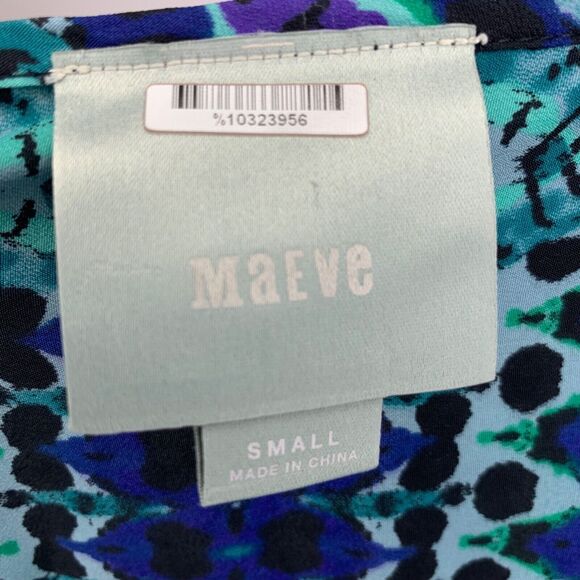 Maeve By Anthropology Ikat Pattern Shirt Dress Women Size Small Roll Tab Sleeve - Picture 7 of 14